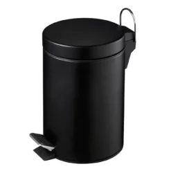 Victorian Plumbing Matt Black 3 Litre Pedal Bin