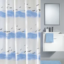 Kleine Wolke - Seaside Polyester Shower Curtain - W1200 X H2000 - Blue