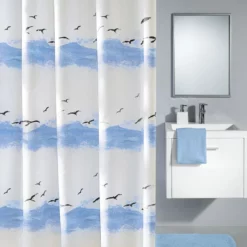 Kleine Wolke - Seaside Polyester Shower Curtain - W1800 X H2000 - Blue