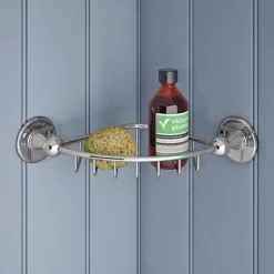 Chatsworth 1928 Traditional Corner Soap Basket - Chrome