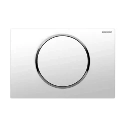 Geberit Sigma 10 White + Chrome Flush Plate For UP320/UP720 Cistern