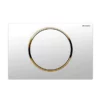 Geberit Sigma 10 White + Gold Flush Plate For UP320/UP720 Cistern