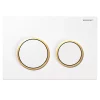 Geberit Sigma 20 White + Gold Flush Plate For UP320/UP720 Cistern - 15.882.KK.1