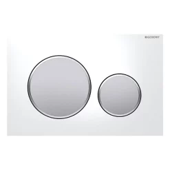 Geberit Sigma 20 White + Matt Chrome Flush Plate For UP320/UP720 Cistern