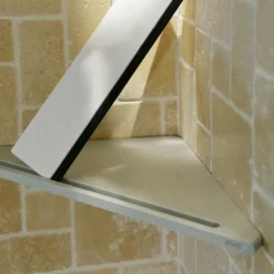 Keuco Edition 400 Corner Shower Shelf With Integrated Squeegee - Chrome -smedbo shop 11557170100 d1