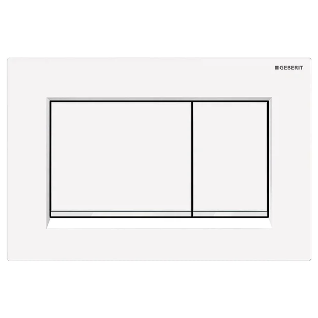 Geberit Sigma30 Dual Flush Plate - Matt White 2 Geberit Sigma30 Dual Flush Plate - Matt White - Image 2