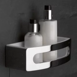 Keuco Elegance Shower Basket - Chrome/White -smedbo shop 11658010000 d1