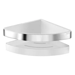 Keuco Moll Corner Shower Basket - Chrome/White
