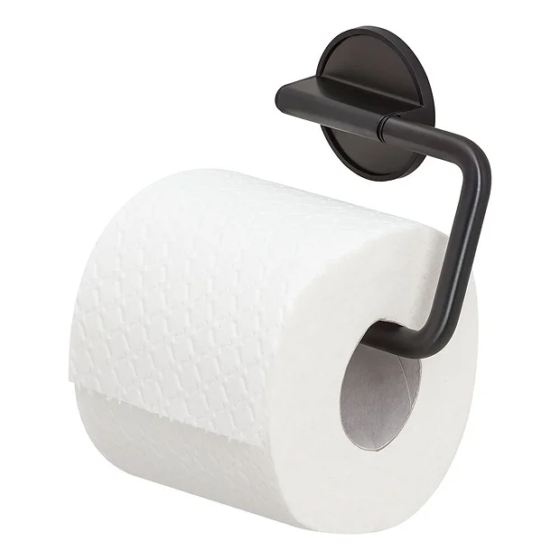 Tiger Bathroom Accessori Tiger Tune Toilet Roll Holder - Brushed Black Metal/Black 2 Tiger Bathroom Accessori Tiger Tune Toilet Roll Holder - Brushed Black Metal/Black - Image 2