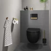 Tiger Bathroom Accessori Tiger Tune Toilet Roll Holder With Cover - Brushed Brass/Black