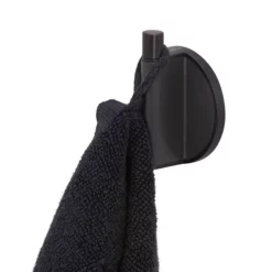 Tiger Bathroom Accessori Tiger Tune Towel Hook - Brushed Black Metal/Black -smedbo shop 1327138946 d1