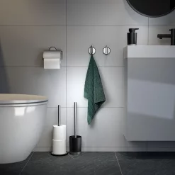 Tiger Bathroom Accessori Tiger Tune Freestanding Toilet Brush & Holder - Brushed Stainless Steel/Black