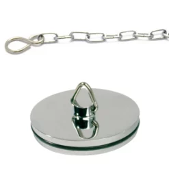 Victorian Plumbing 1 3/4" Chrome Plated Brass Bath Plug With 18" Chain