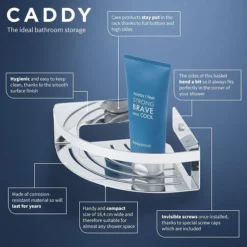 Tiger Bathroom Accessori Tiger Caddy Small Corner Shower Basket - Chrome -smedbo shop 1400430346 d1