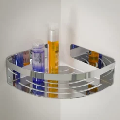 Tiger Bathroom Accessori Tiger Caddy Small Corner Shower Basket - Chrome -smedbo shop 1400430346 d3