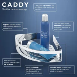 Tiger Bathroom Accessori Tiger Caddy Large Corner Shower Basket - Chrome -smedbo shop 1400630346 d1