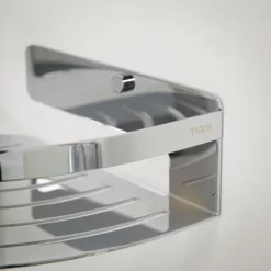 Tiger Bathroom Accessori Tiger Caddy Large Corner Shower Basket - Chrome -smedbo shop 1400630346 d3