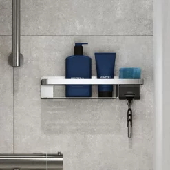 Tiger Bathroom Accessori Tiger Caddy Shower Basket With Hook - Brushed Stainless Steel -smedbo shop 1401030946 d4