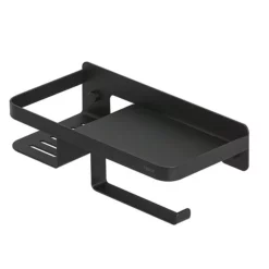 Tiger Bathroom Accessori Tiger Caddy Toilet Roll Holder With Shelf - Black -smedbo shop 1401430746 d3