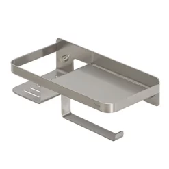 Tiger Bathroom Accessori Tiger Caddy Toilet Roll Holder With Shelf - Brushed Stainless Steel -smedbo shop 1401430946 d3