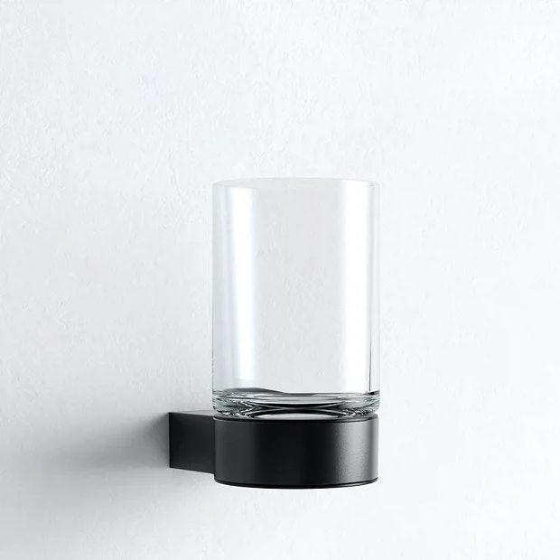 Keuco Plan Tumbler & Holder - Black 3 Keuco Plan Tumbler & Holder - Black - Image 3
