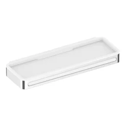 Keuco Plan Shower Basket With Integrated Squeegee - Chrome/White