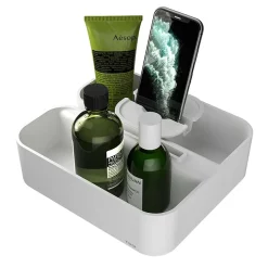 Tiger Bathroom Accessori Tiger 2-Store Clip-on Shower Basket - White -smedbo shop 1500310146 d3