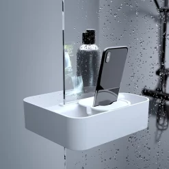 Tiger Bathroom Accessori Tiger 2-Store Clip-on Shower Basket - White