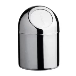 Victorian Plumbing Stainless Steel 1.35 Litre Mini Push Top Bin