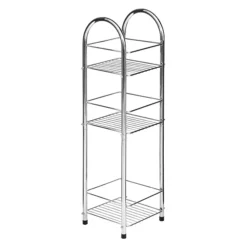 Victorian Plumbing Chrome 3 Tier Bathroom Stand Small/Narrow - Freestanding -smedbo shop 1600730 d1
