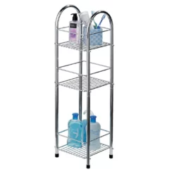 Victorian Plumbing Chrome 3 Tier Bathroom Stand Small/Narrow - Freestanding -smedbo shop 1600730l