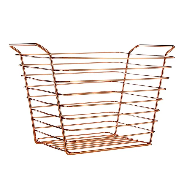 Victorian Plumbing Shine Copper Plated Wire Basket 2 Victorian Plumbing Shine Copper Plated Wire Basket - Image 2