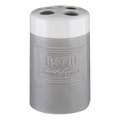 Victorian Plumbing Vida Grey/White Toothbrush Holder