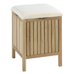 Wenko Norway Bath Stool - Walnut Wood