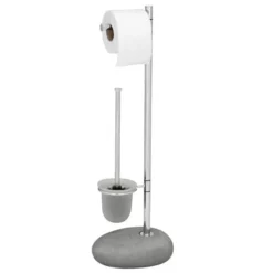 Wenko Pebble Stone Grey Standing WC Set