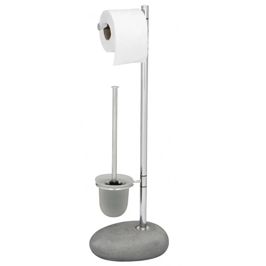 Wenko Pebble Stone Grey Standing WC Set 1 Wenko Pebble Stone Grey Standing WC Set
