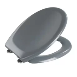 Wenko Ottana Premium Soft Close Toilet Seat - Dark Grey