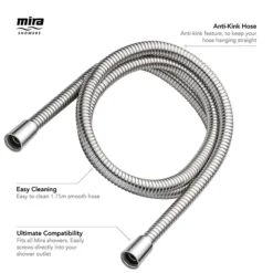 Mira Sh Mira 1.75m Logic Metal Shower Hose 7 Mira Sh Mira 1.75m Logic Metal Shower Hose -smedbo shop 2.1605.166a1