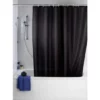 Wenko Plain Black Polyester Shower Curtain - W1800 X H2000mm
