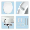 Bemis Venezia Soft Close Toilet Seat With Adjustable Chrome Hinges
