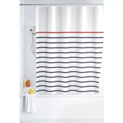 Wenko Marine Polyester Shower Curtain - W1800 X H2000 - White -smedbo shop 20964100 d1