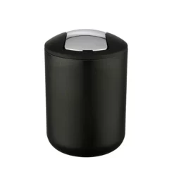 Wenko Brasil Black Swing Cover Bin