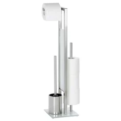 Wenko Rivalta Freestanding Toilet Set With Integrated Spare Roll Holder