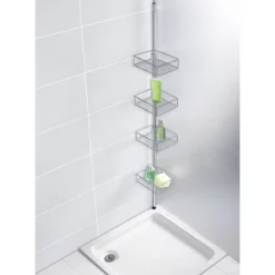 Wenko Domaso Stainless Steel Telescopic 4-Tier Corner Rack Storage 9 Wenko Domaso Stainless Steel Telescopic 4-Tier Corner Rack Storage -smedbo shop 21736100 d2