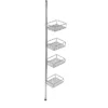 Wenko Domaso Stainless Steel Telescopic 4-Tier Corner Rack Storage