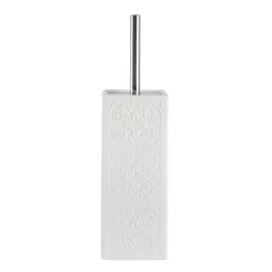 Wenko Cordoba White Ceramic Toilet Brush + Holder