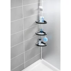Wenko Wave Telescopic 3-Tier Corner Shelf Storage 8 Wenko Wave Telescopic 3-Tier Corner Shelf Storage -smedbo shop 22827100 d1n