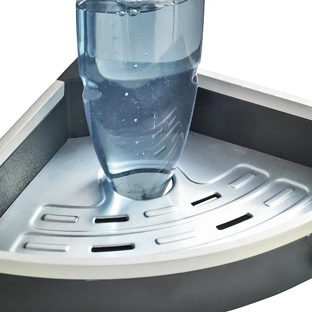 Wenko Wave Telescopic 3-Tier Corner Shelf Storage 1 Wenko Wave Telescopic 3-Tier Corner Shelf Storage