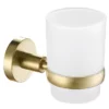 Just Taps Plu JTP Vos Brushed Brass Tumbler & Holder