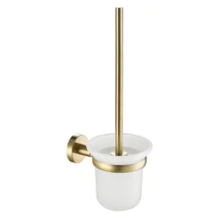 Just Taps Plu JTP Vos Brushed Brass Toilet Brush & Holder